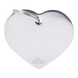 My Family Large Dog Tag Basic Heart i Silver